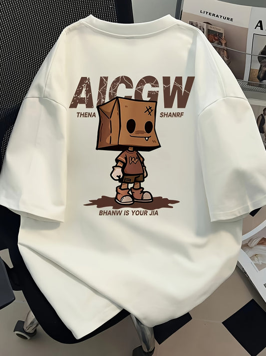 American-Style Heavyweight Pure Cotton Crew Neck T-Shirt