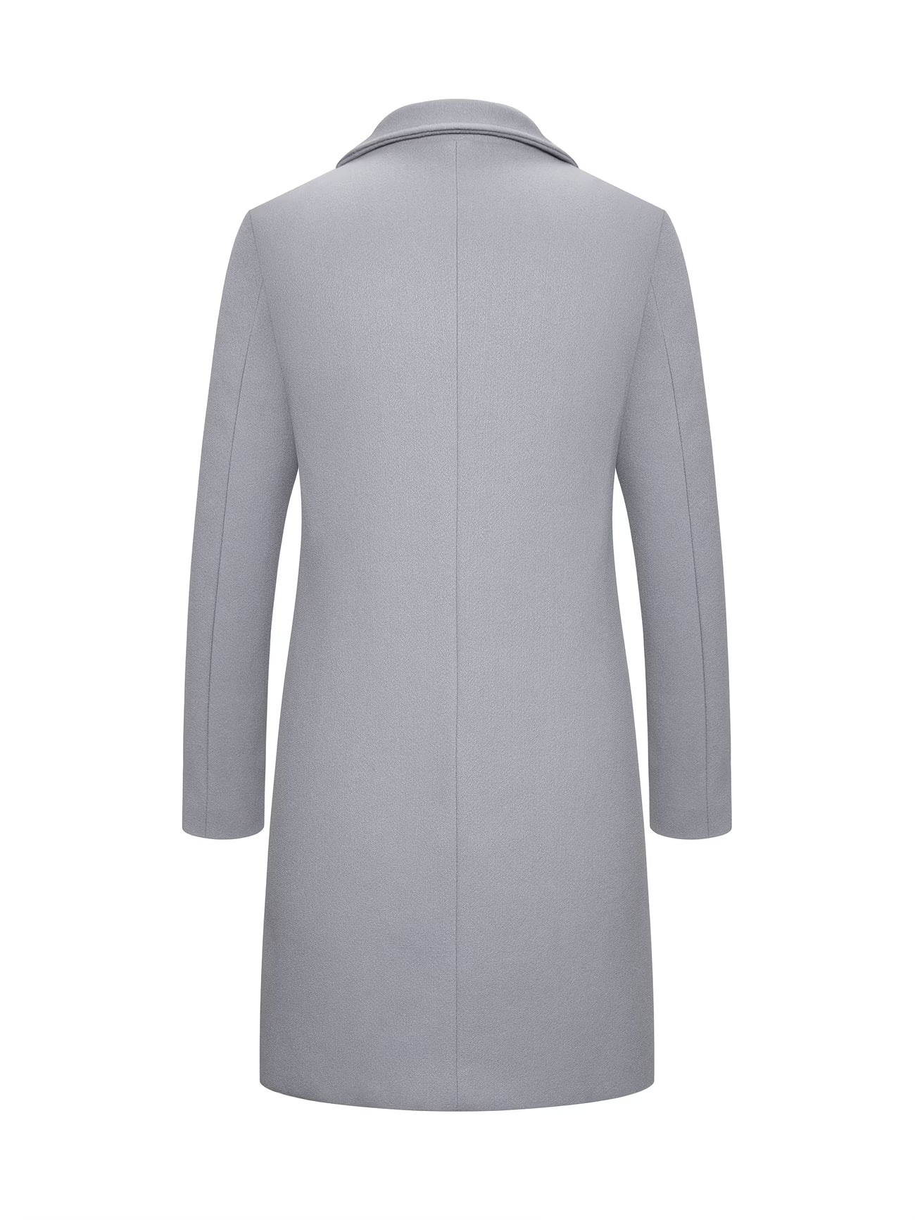 Men's Mid-Length Single-Breasted Tweed Overcoat