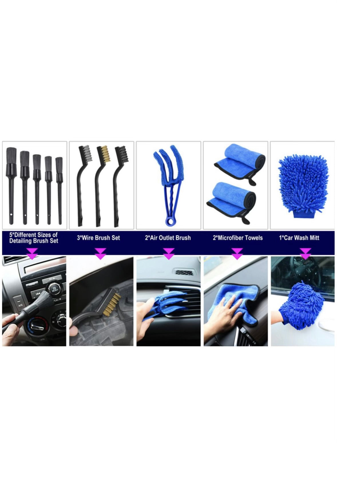 Vessari Complete Car Cleaning Tool Set