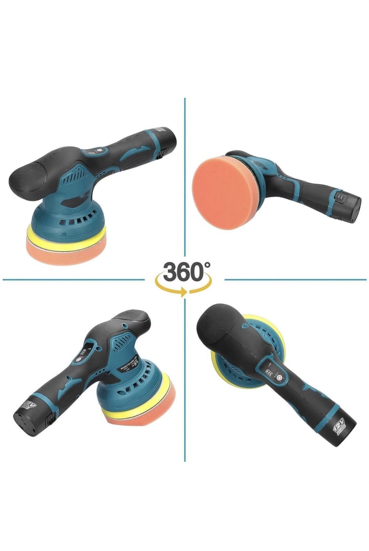 Vessari Cordless Eccentric Car Polishing Machine – 8 Speed